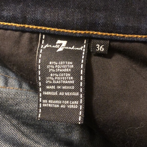 NWOT Mens size 36 7 for all mankind slimmy jeans - Picture 8 of 11